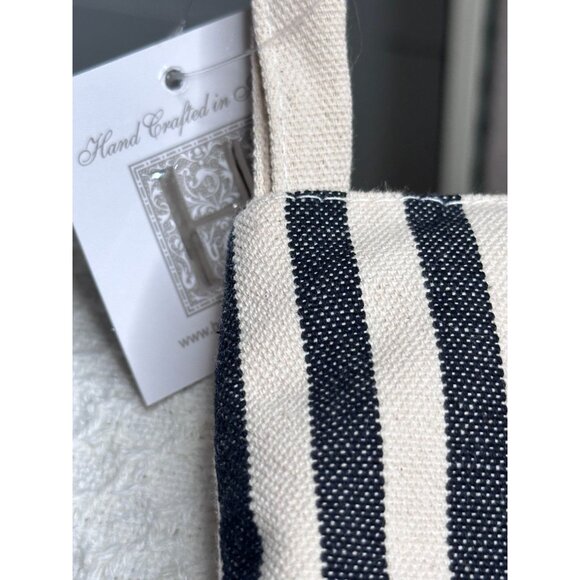 Stocking Ticking Striped Dark Grey Lined Hofburg interiors Holiday Gift Crafts - Picture 7 of 7